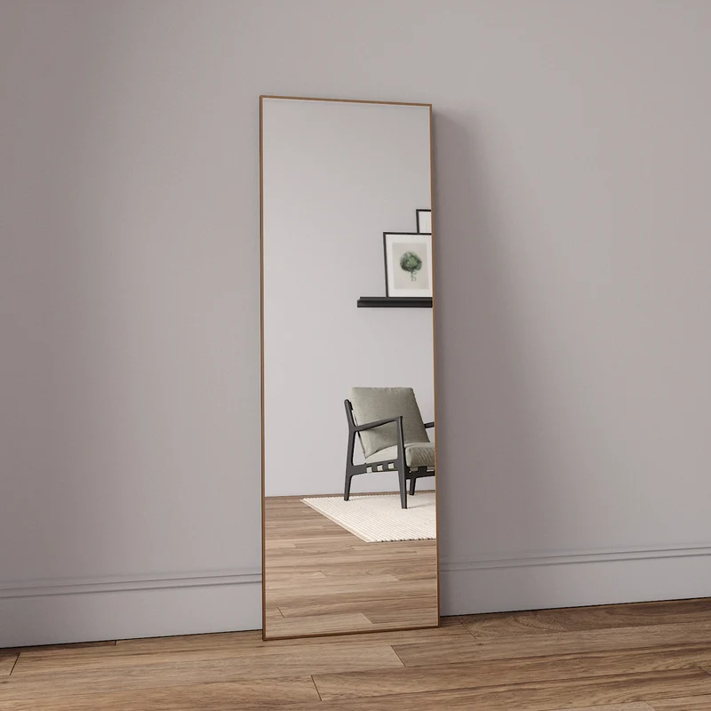 Slimline Mirror With Bronze Frame (50x150 cm)