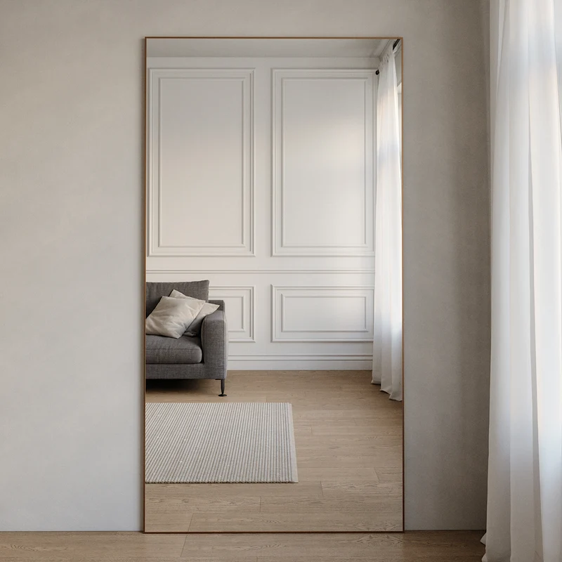 Slimline Full-Length Mirror With Bronze Frame (110x210 cm)