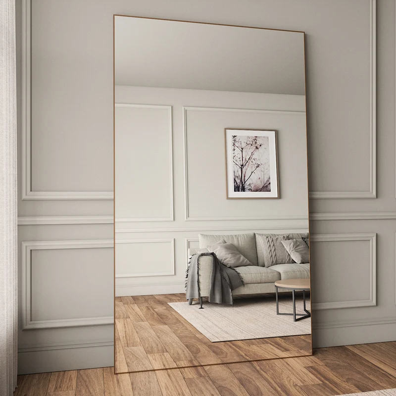 Slimline Full-Length Mirror With Bronze Frame (130x220 cm)