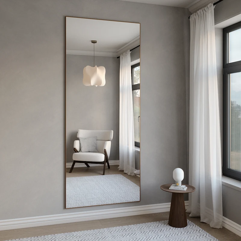 Slimline Full-Length Mirror With Bronze Frame (100x220 cm)