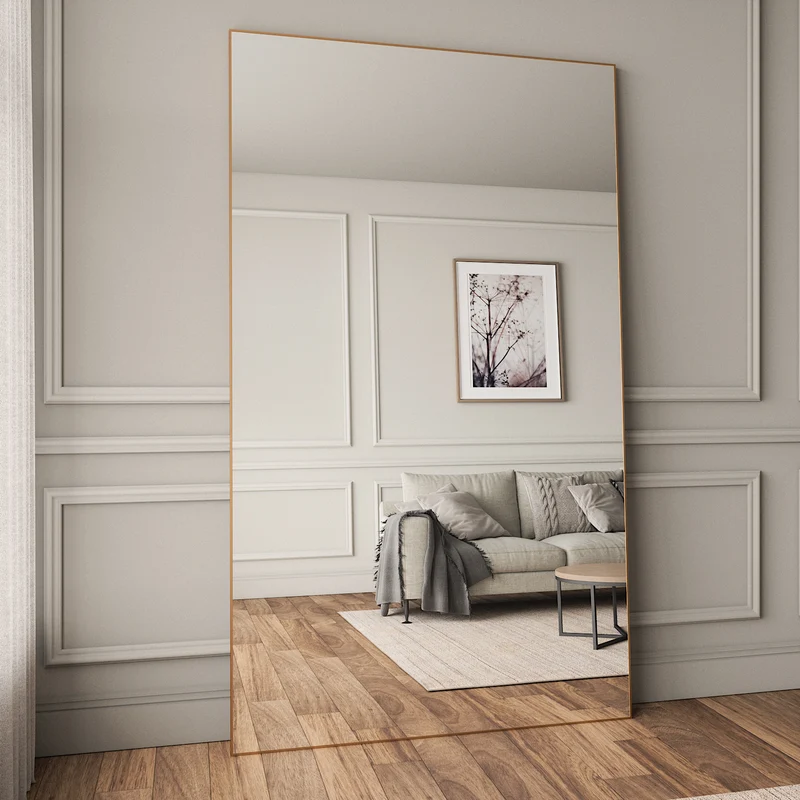 Slimline Full-Length Mirror With Copper Frame (130x220 cm)