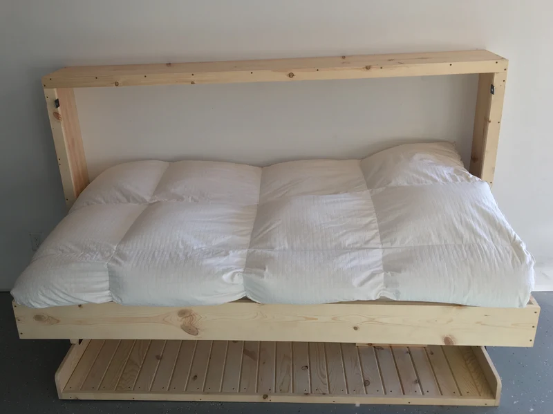 Contemporary Rustic HiddenBed from Solid Pine