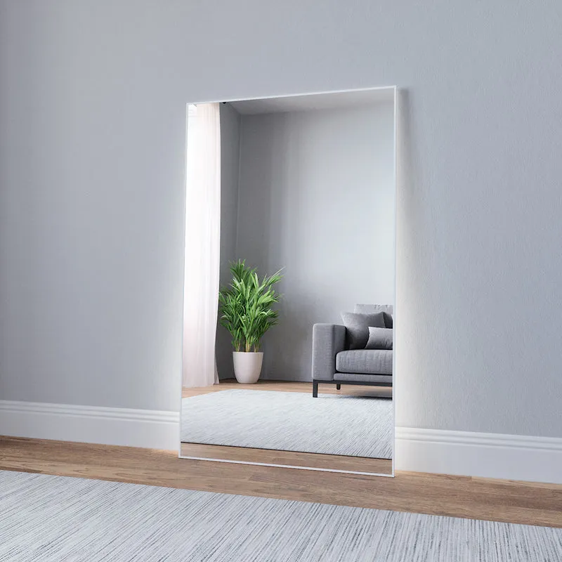 Slimline LED Mirror With White Frame (80x135 cm)