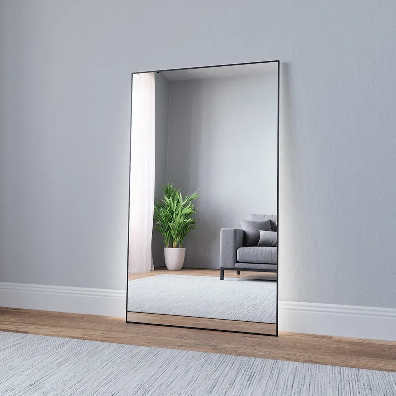 Slimline LED Mirror With Black Frame (80x135cm)