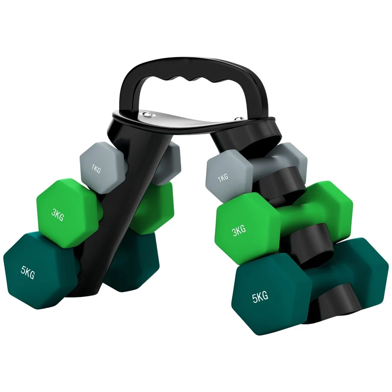 Nastavitelná sada činek se stojanem – domácí posilovna Fitness