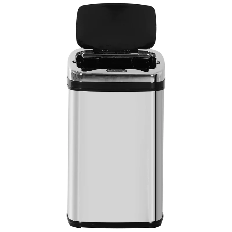 Automatický odpadkový koš se senzorem, 30L, čtvercový, z nerezové oceli
