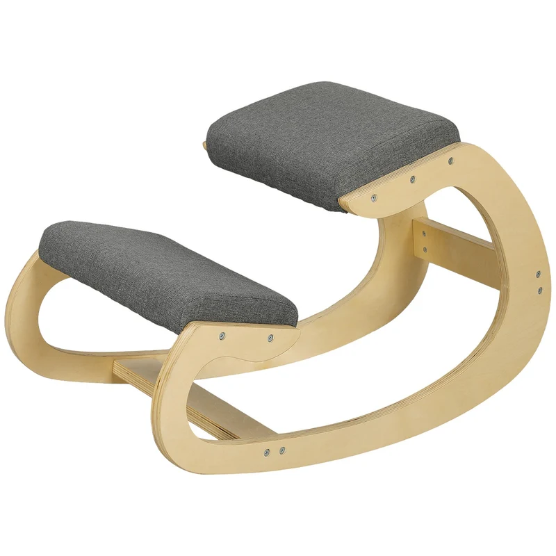 Ergonomická klekací houpací židle pro lepší držení těla, šedá