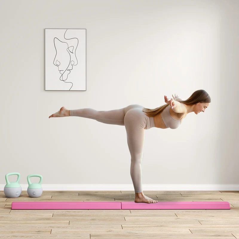 Přenosná protiskluzová gymnastická kladina 236 cm pro děti od 3 let