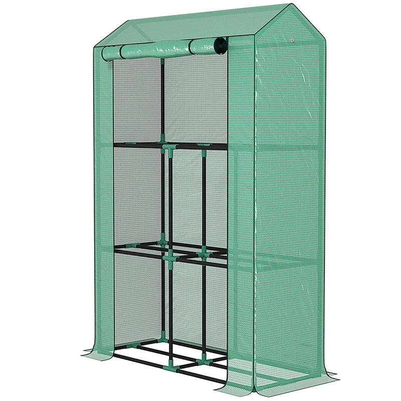 Ocelový skleník s policemi a UV ochranou, 100x40x150cm