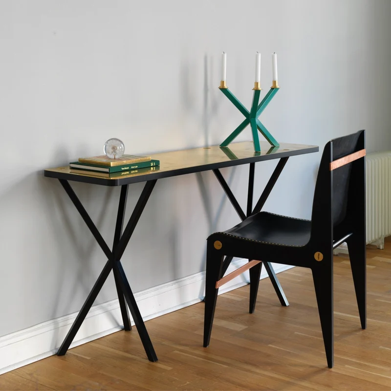 NEB Console Table with Top In Brass