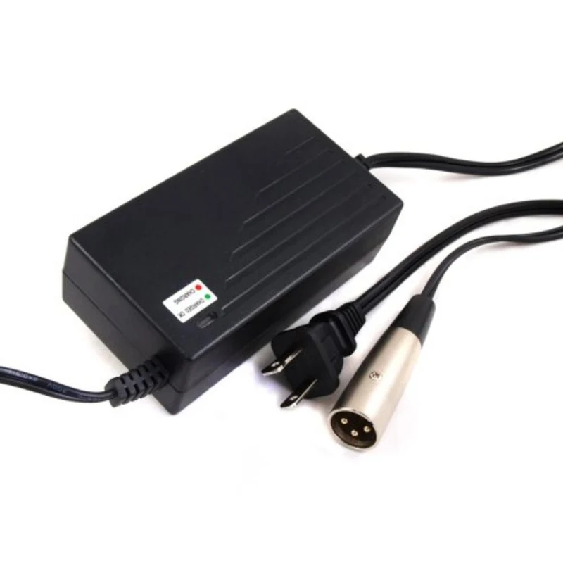 3-Prong XLR 120v AC to 24V DC 2 amp Compact Charger