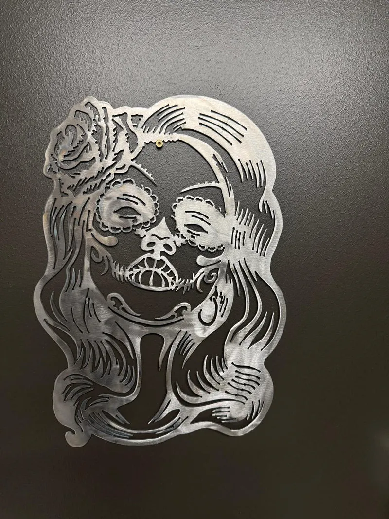 LA MUERTE – Sugar Skull Lady, Väggkonst i Cortenstål