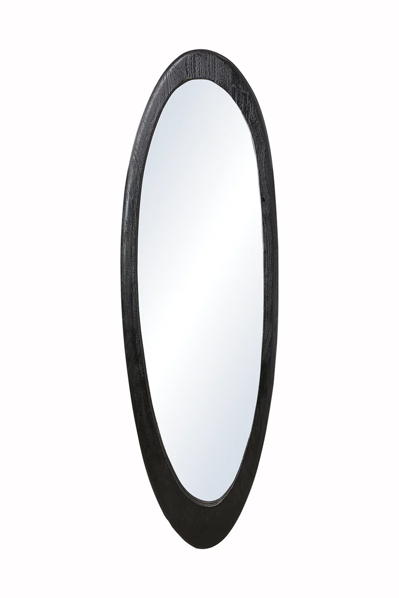 Portland spegel svart - Oval 100cm