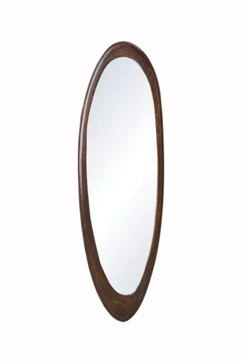Portland spegel mörkbrun - Oval 100cm
