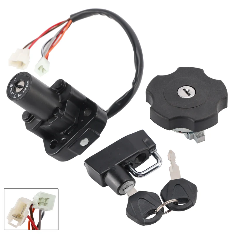 IGNITION KEY SWITCH FEUL CAP HELMET LOCK SET FOR YAMAHA XT600E XT500E 1996-2002