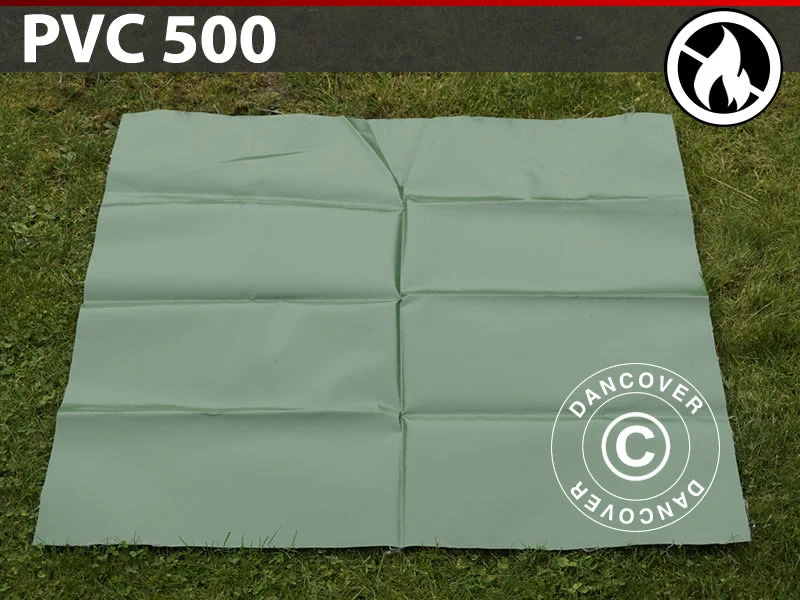 Reparations-PVC för flamsäkert Förrådstält, 500g/m², 1x1m, Grön