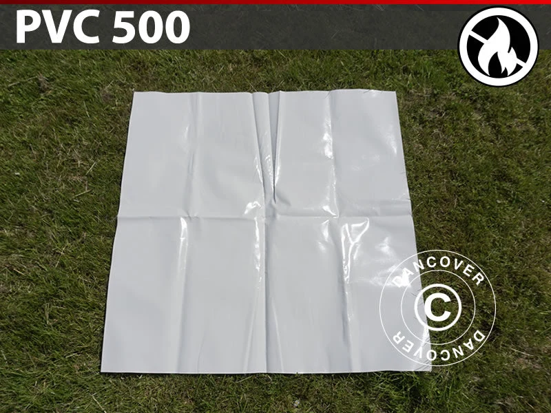 Reparations-PVC för flamsäkra partytält, 500g/m², 1x1m, Vit